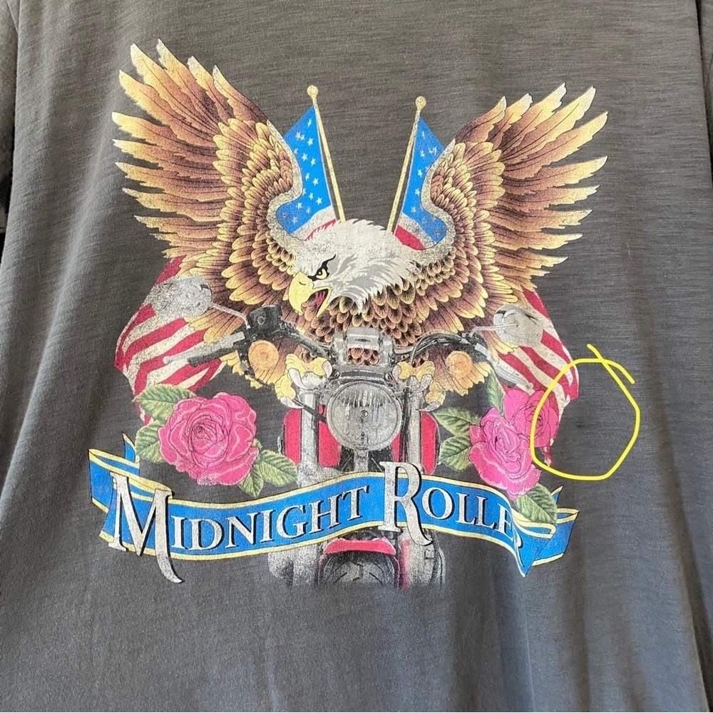 Spell Midnight Rider Graphic Tee T-Shirt 100% Pima Cotton Grey Gray Small - Picture 6 of 6